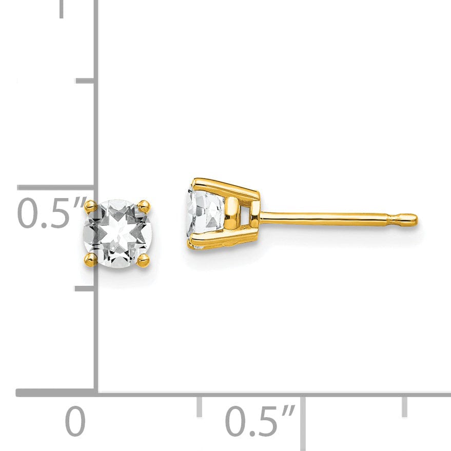 Lovely Rita's Earrings 14k Yellow Gold Cubic Zirconia Earrings