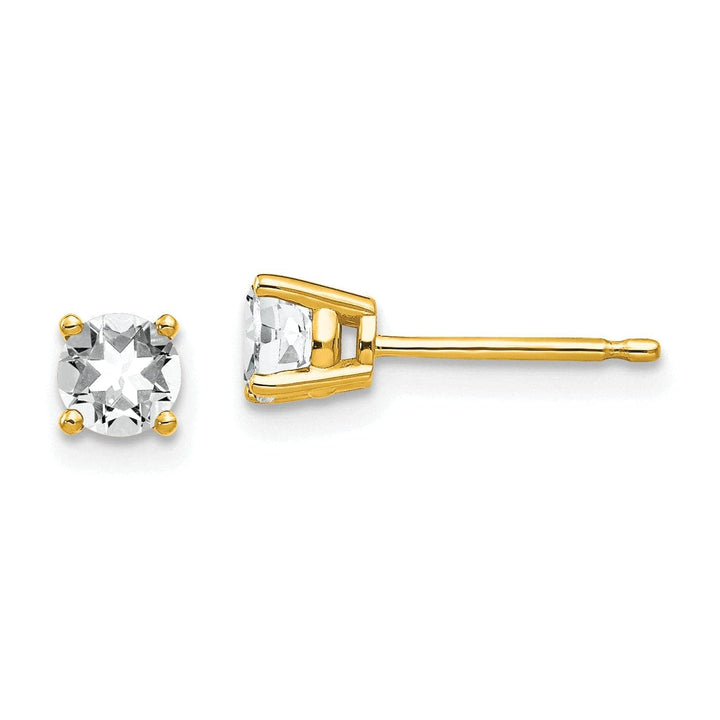Lovely Rita's Earrings 14k Yellow Gold Cubic Zirconia Earrings