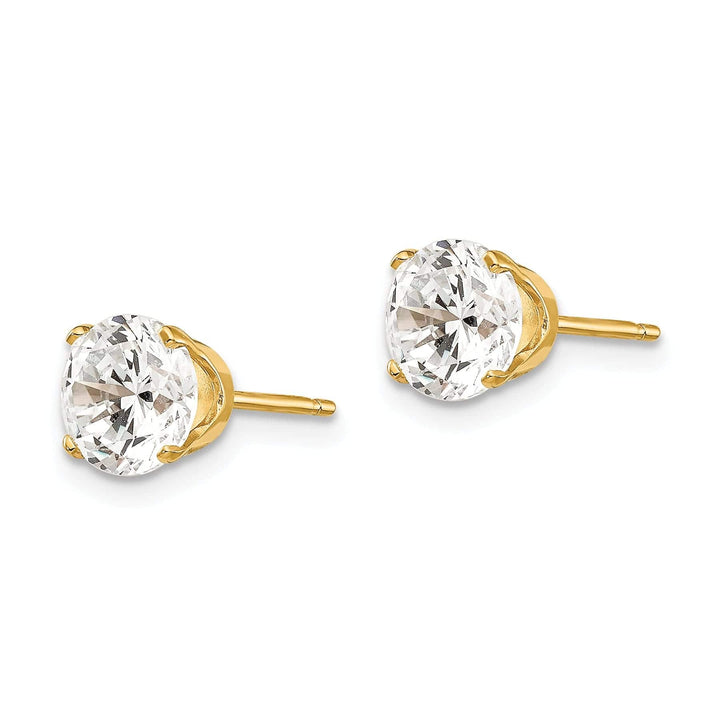 Lovely Rita's Earrings 14k Yellow Gold Cubic Zirconia Stud Earrings