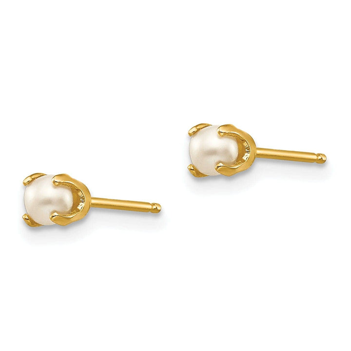 Lovely Rita's Earrings 14k Yellow Gold Cultured Pearl Birthstone Earrings