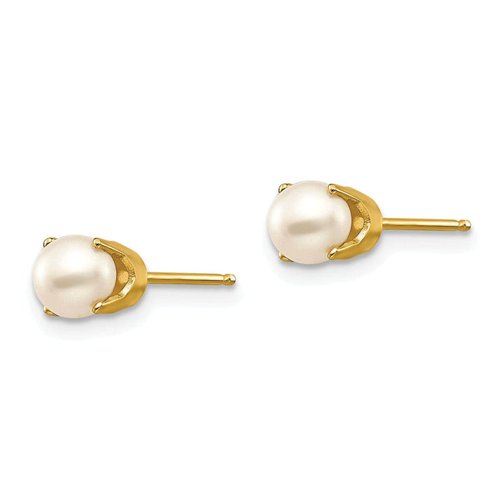 Lovely Rita's Earrings 14k Yellow Gold Cultured Pearl Birthstone Earrings