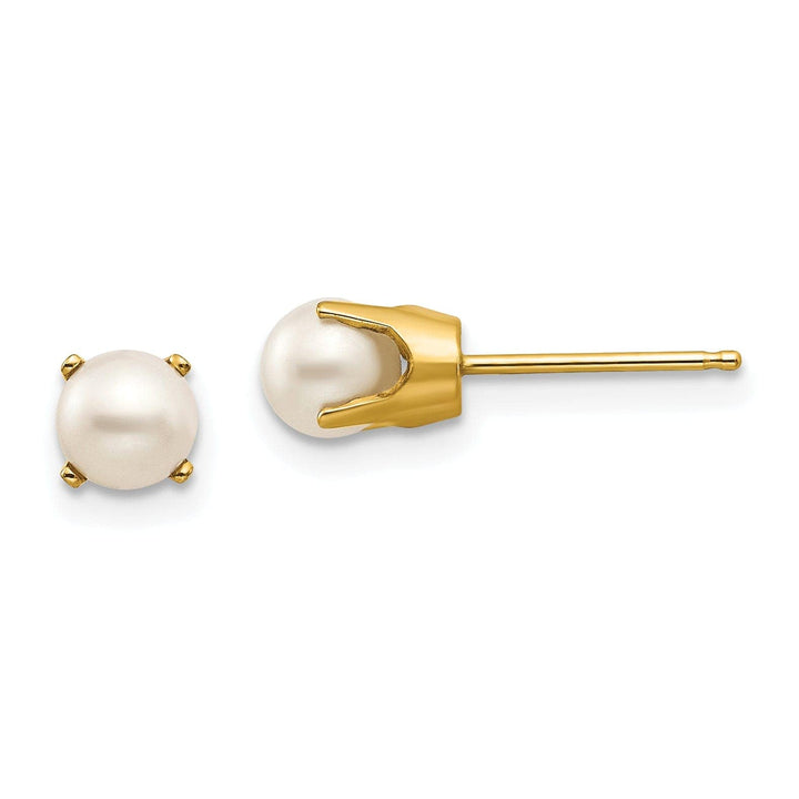 Lovely Rita's Earrings 14k Yellow Gold Cultured Pearl Birthstone Earrings