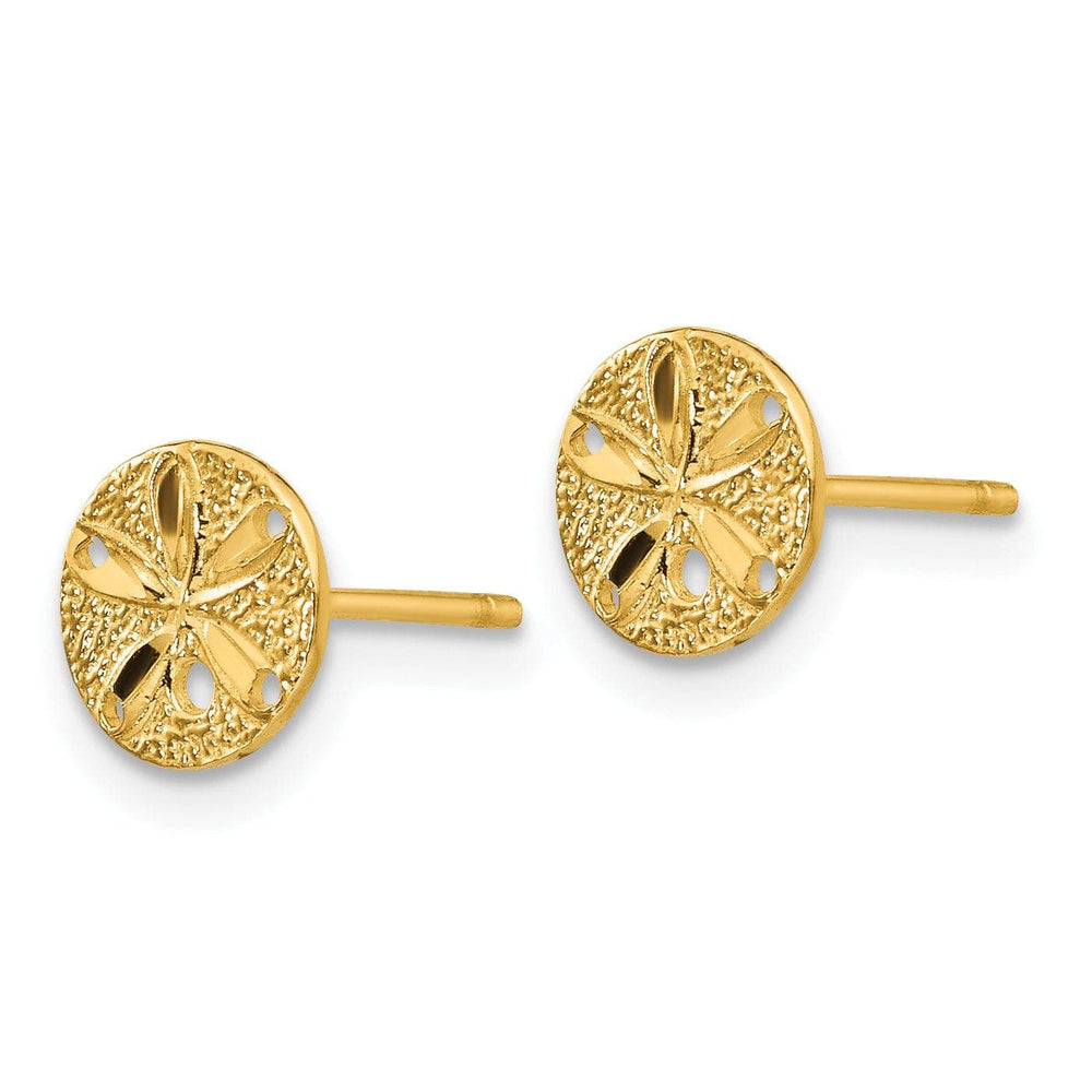 Lovely Rita's Earrings 14k Yellow Gold D.C Sand Dollar Post Earrings