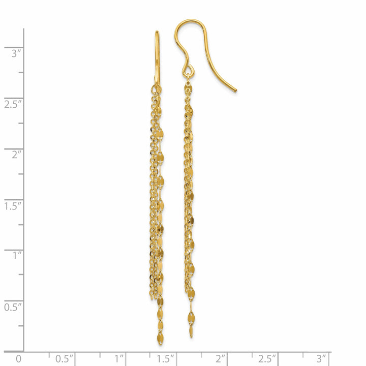 Lovely Rita's Earrings 14k Yellow Gold Dangle Shephard Hook Earrings