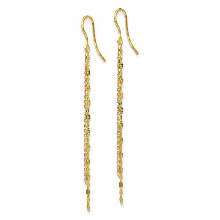 Lovely Rita's Earrings 14k Yellow Gold Dangle Shephard Hook Earrings
