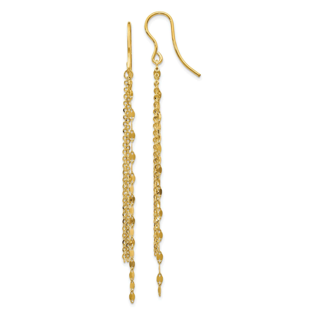 Lovely Rita's Earrings 14k Yellow Gold Dangle Shephard Hook Earrings