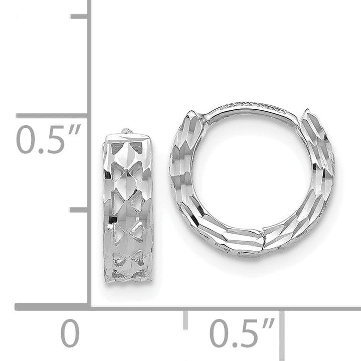 Lovely Rita's Earrings 14k Yellow Gold Diamond Cut Hoop Earrings