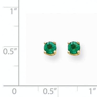 Lovely Rita's Earrings 14k Yellow Gold Emerald Earring