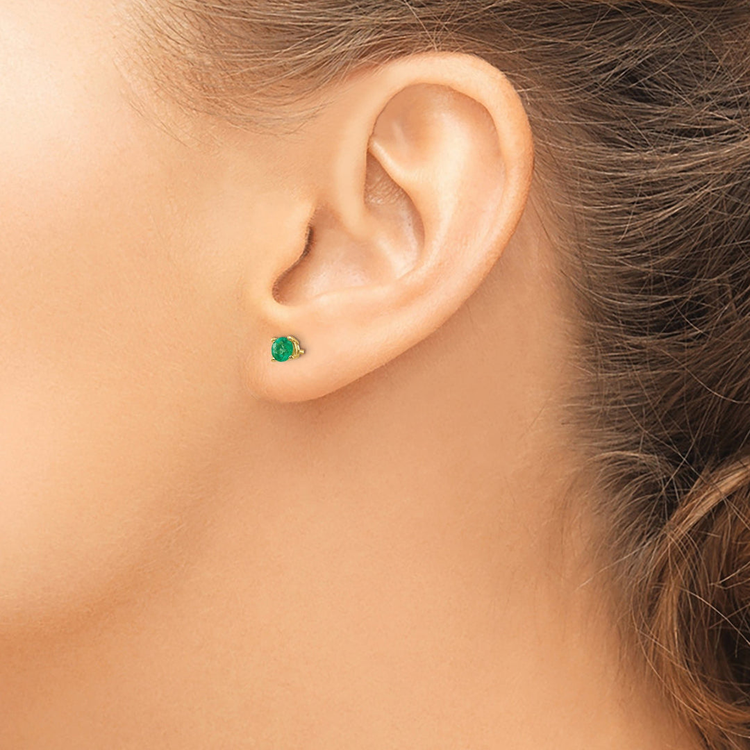 Lovely Rita's Earrings 14k Yellow Gold Emerald Earrings