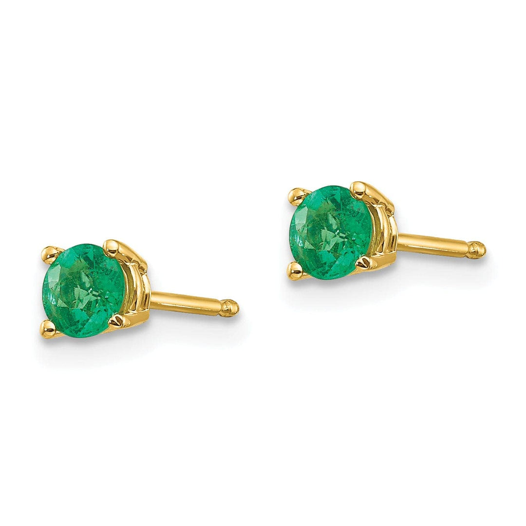 Lovely Rita's Earrings 14k Yellow Gold Emerald Earrings