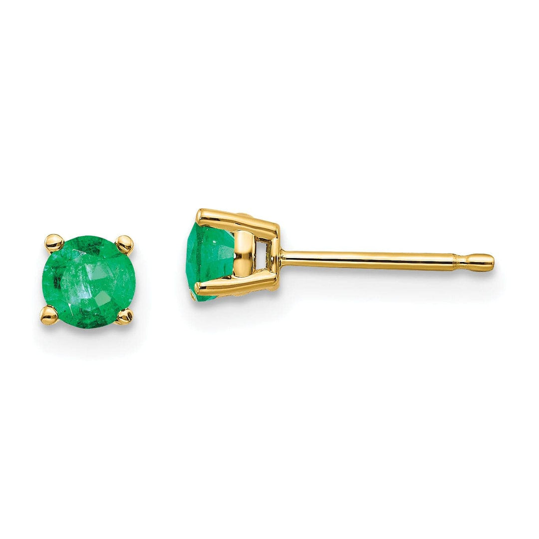 Lovely Rita's Earrings 14k Yellow Gold Emerald Earrings