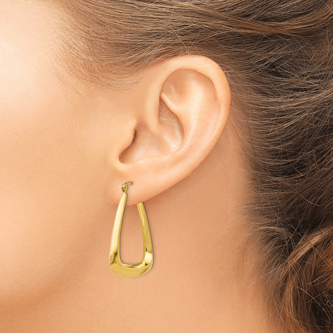 Lovely Rita's Earrings 14k Yellow Gold Fancy Hoop Earrings