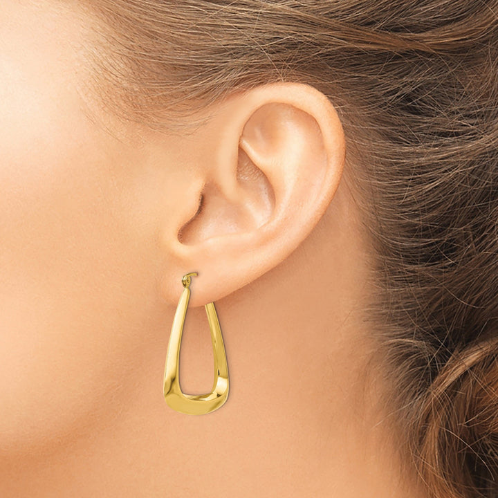 Lovely Rita's Earrings 14k Yellow Gold Fancy Hoop Earrings