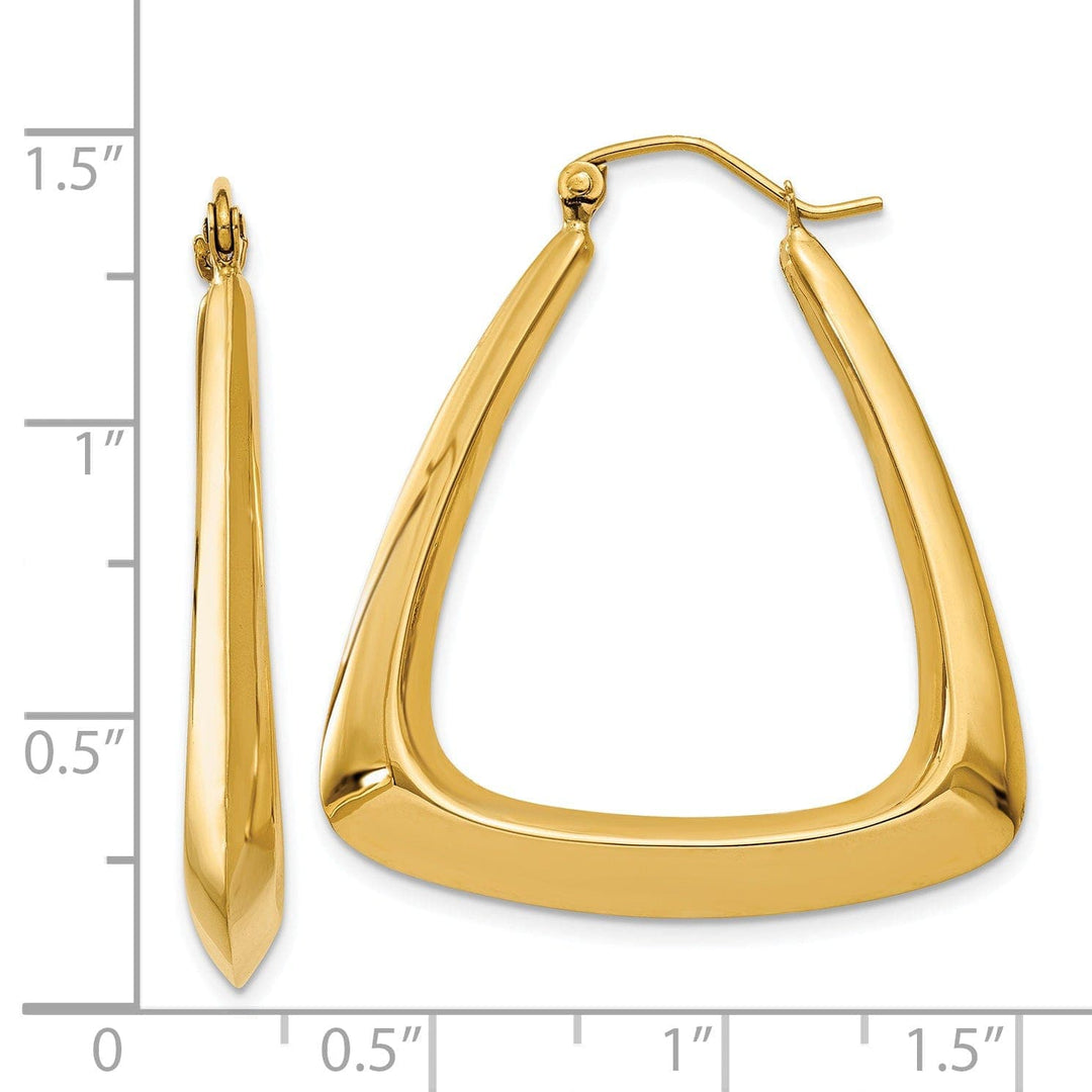 Lovely Rita's Earrings 14k Yellow Gold Fancy Hoop Earrings