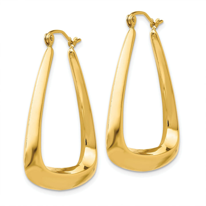 Lovely Rita's Earrings 14k Yellow Gold Fancy Hoop Earrings