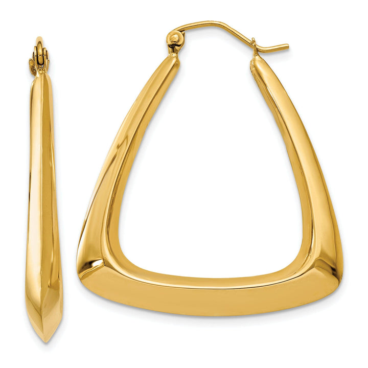 Lovely Rita's Earrings 14k Yellow Gold Fancy Hoop Earrings