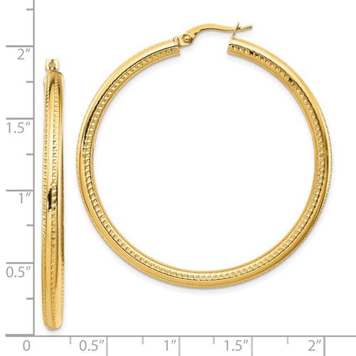 Lovely Rita's Earrings 14k Yellow Gold Fancy Hoop Earrings