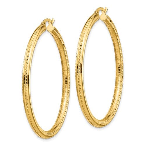Lovely Rita's Earrings 14k Yellow Gold Fancy Hoop Earrings