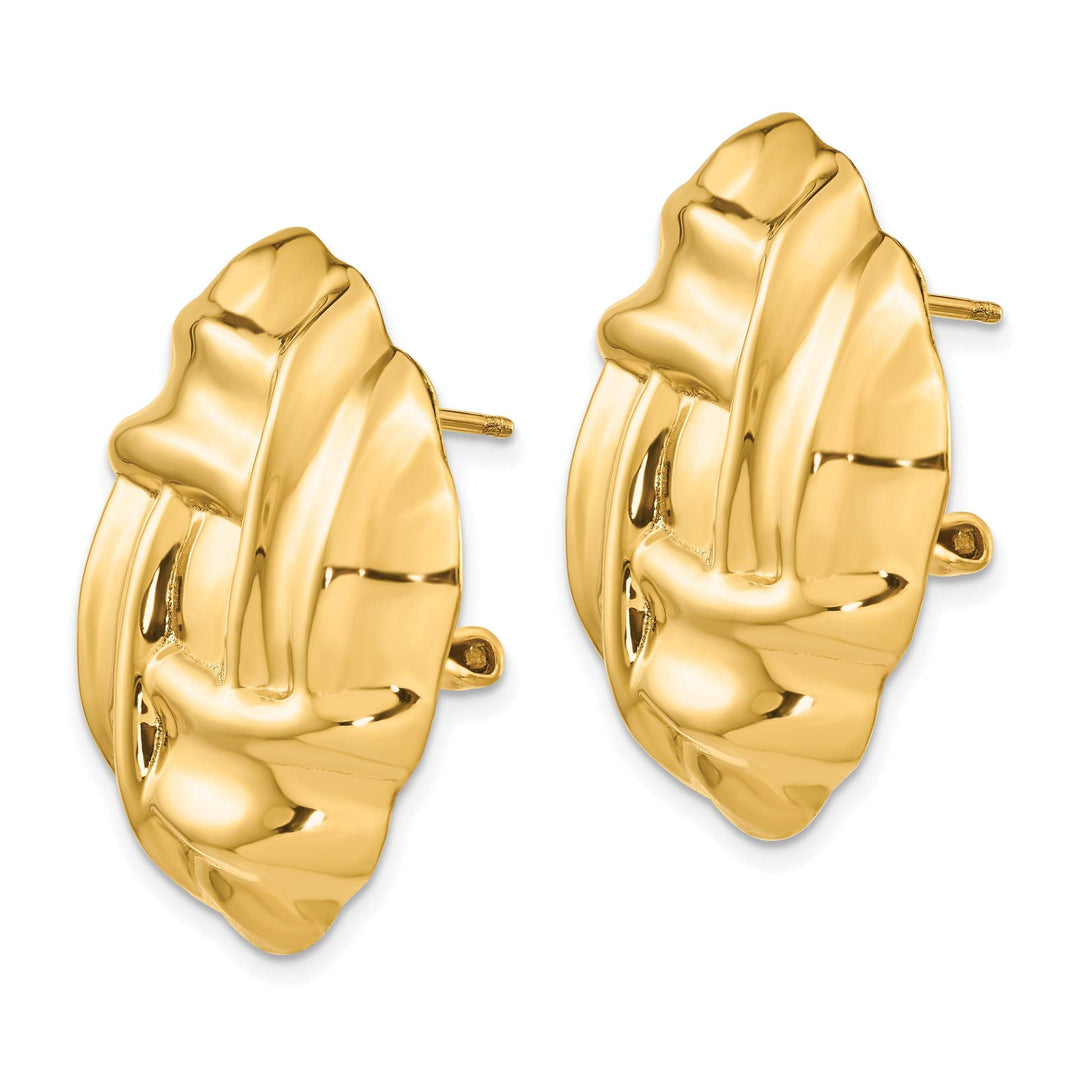 Lovely Rita's Earrings 14k Yellow Gold Fancy Omega Back Post Earrings