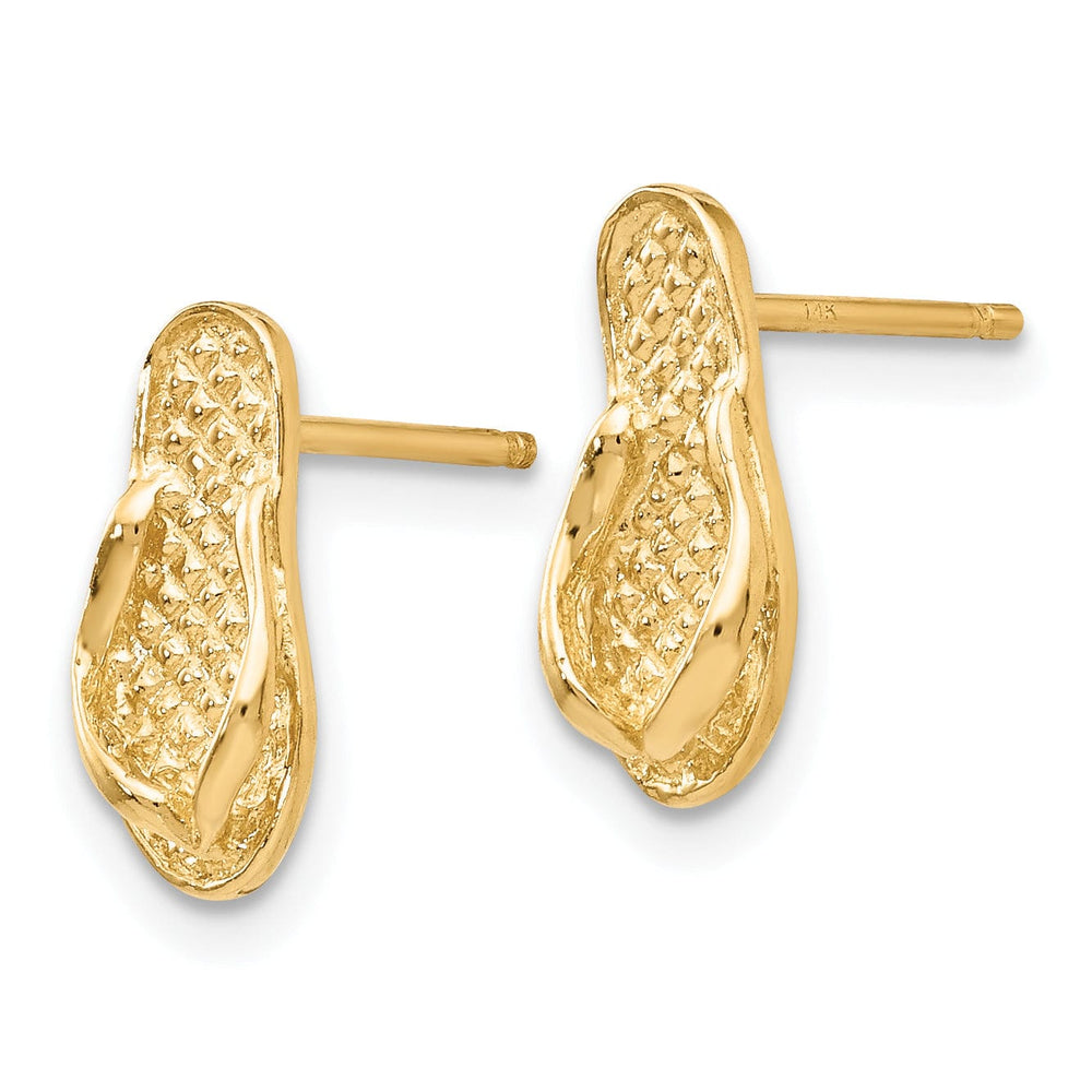 Lovely Rita's Earrings 14k Yellow Gold Flip Flop Earrings