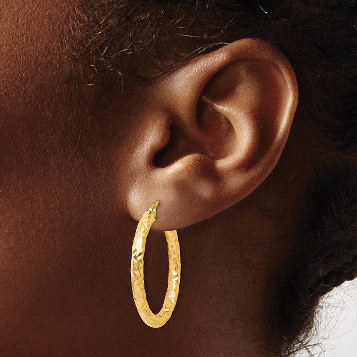 Lovely Rita's Earrings 14k Yellow Gold Forever Lite Hoop Earrings