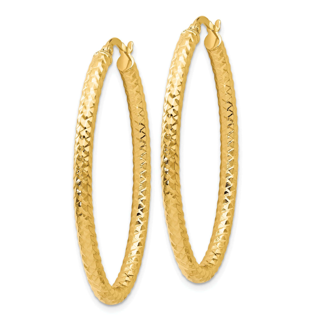Lovely Rita's Earrings 14k Yellow Gold Forever Lite Oval Hoop Earrings
