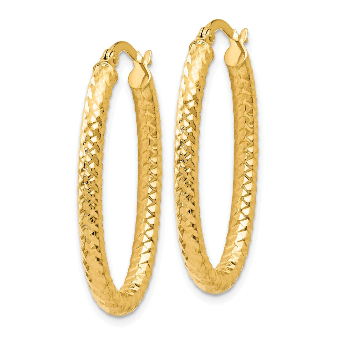 Lovely Rita's Earrings 14k Yellow Gold Forever Lite Oval Hoop Earrings