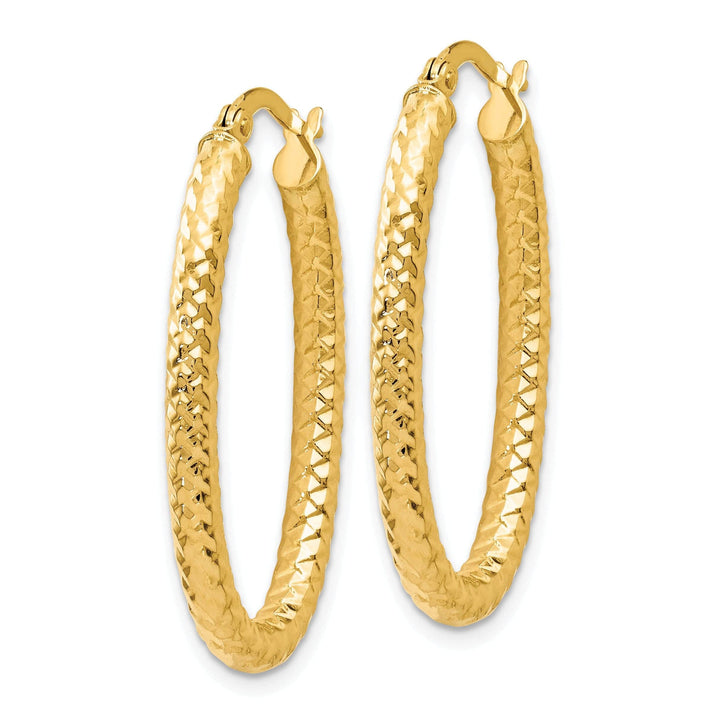 Lovely Rita's Earrings 14k Yellow Gold Forever Lite Oval Hoop Earrings