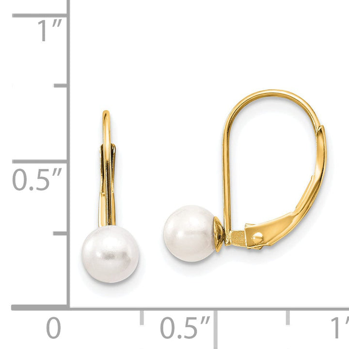 Lovely Rita's Earrings 14k Yellow Gold Freshwater Cultured Pearl Earrings