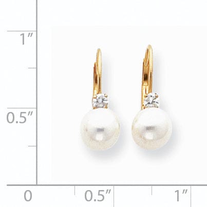 Lovely Rita's Earrings 14k Yellow Gold Freshwater Pearl Earring