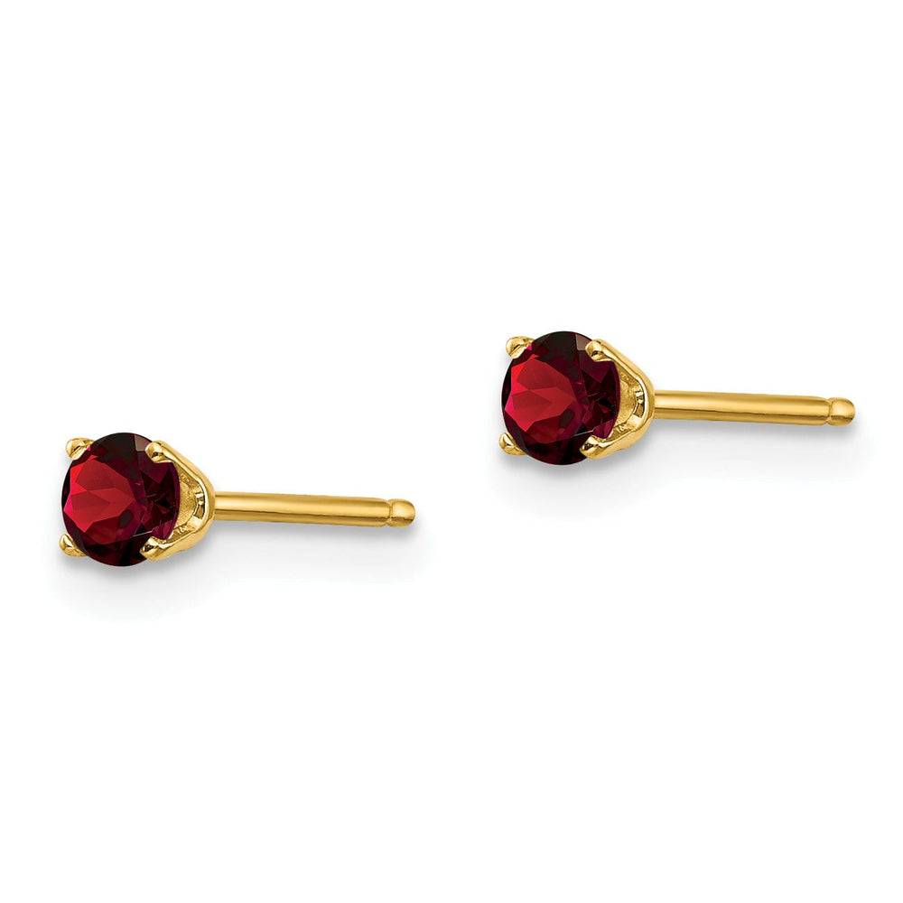 Lovely Rita's Earrings 14k Yellow Gold Garnet Birthstone Earrings