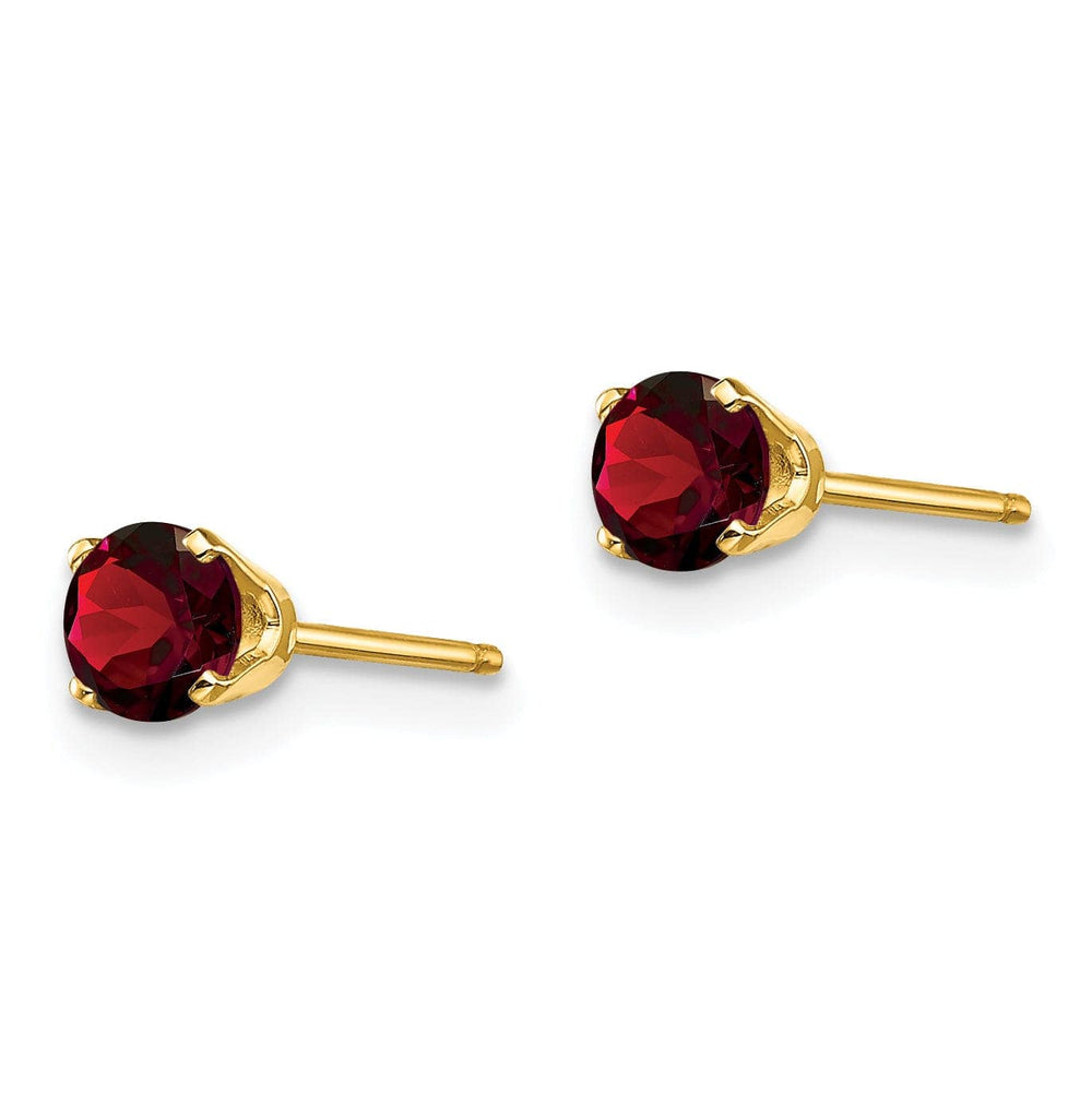 Lovely Rita's Earrings 14k Yellow Gold Garnet Birthstone Earrings