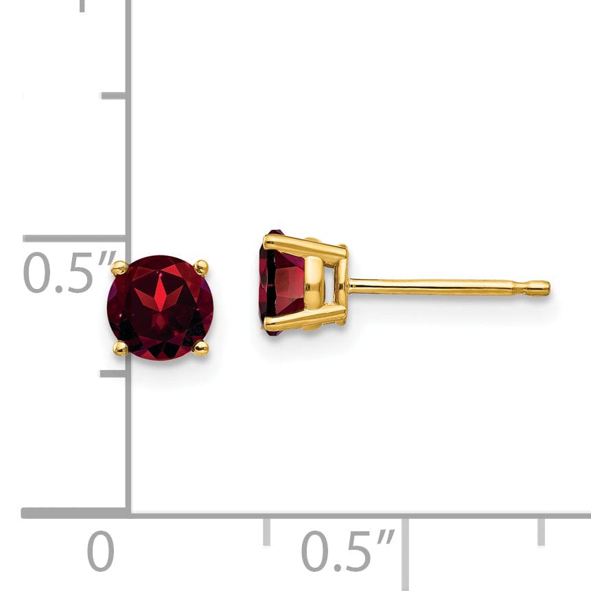 Lovely Rita's Earrings 14k Yellow Gold Garnet Earring