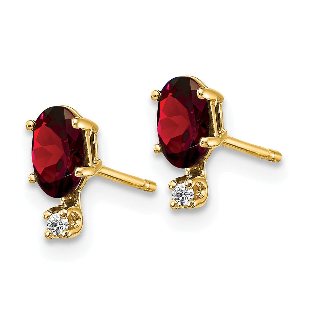 Lovely Rita's Earrings 14k Yellow Gold Genuine Garnet Birthstone Earrings