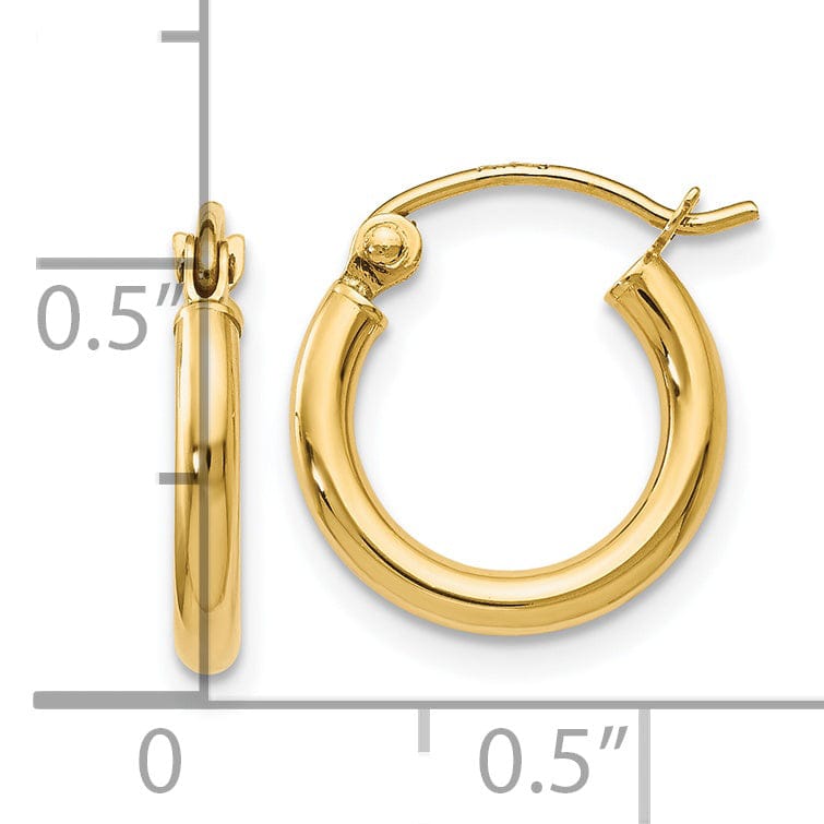 Lovely Rita's Earrings 14k Yellow Gold Hinged Hoop Earrings