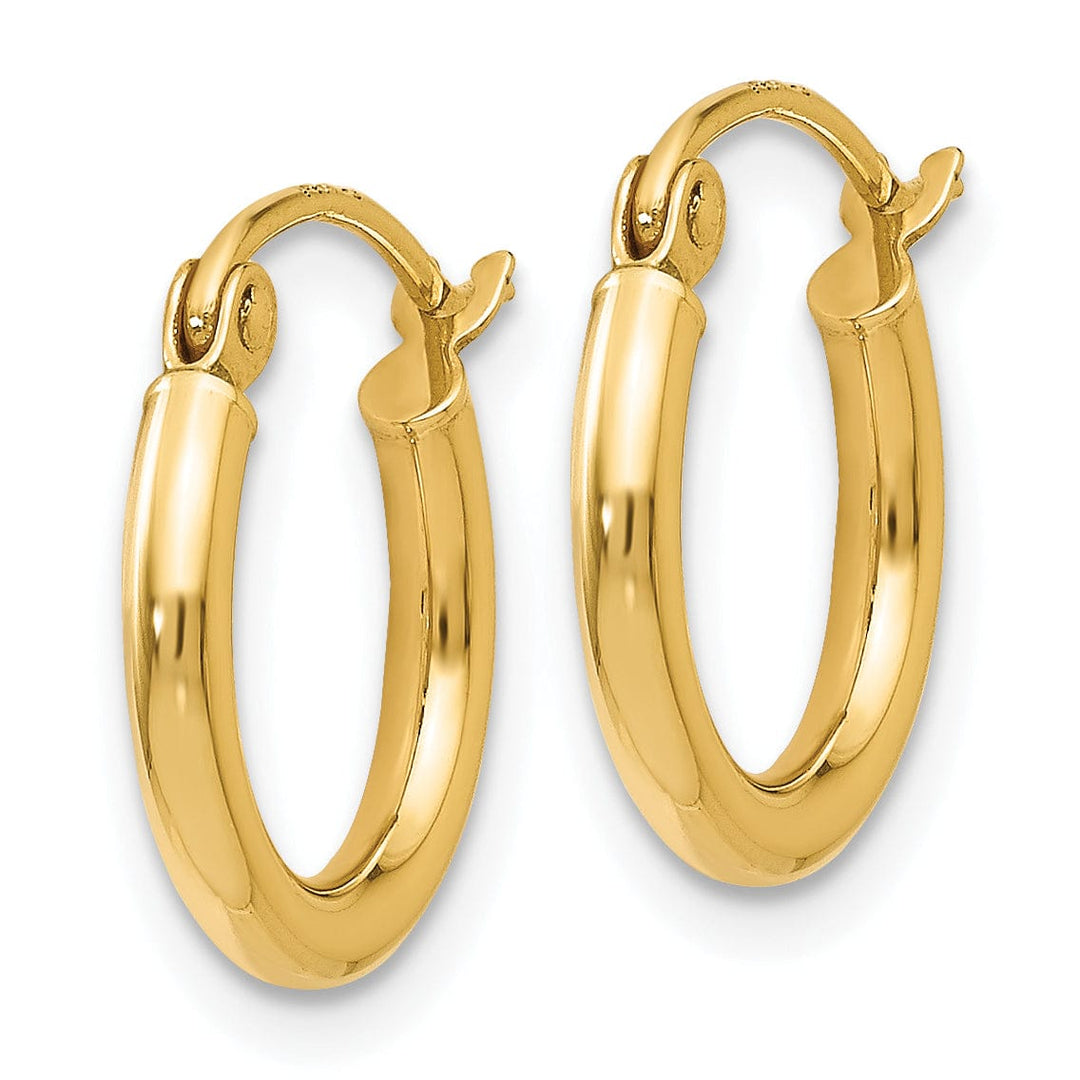 Lovely Rita's Earrings 14k Yellow Gold Hinged Hoop Earrings