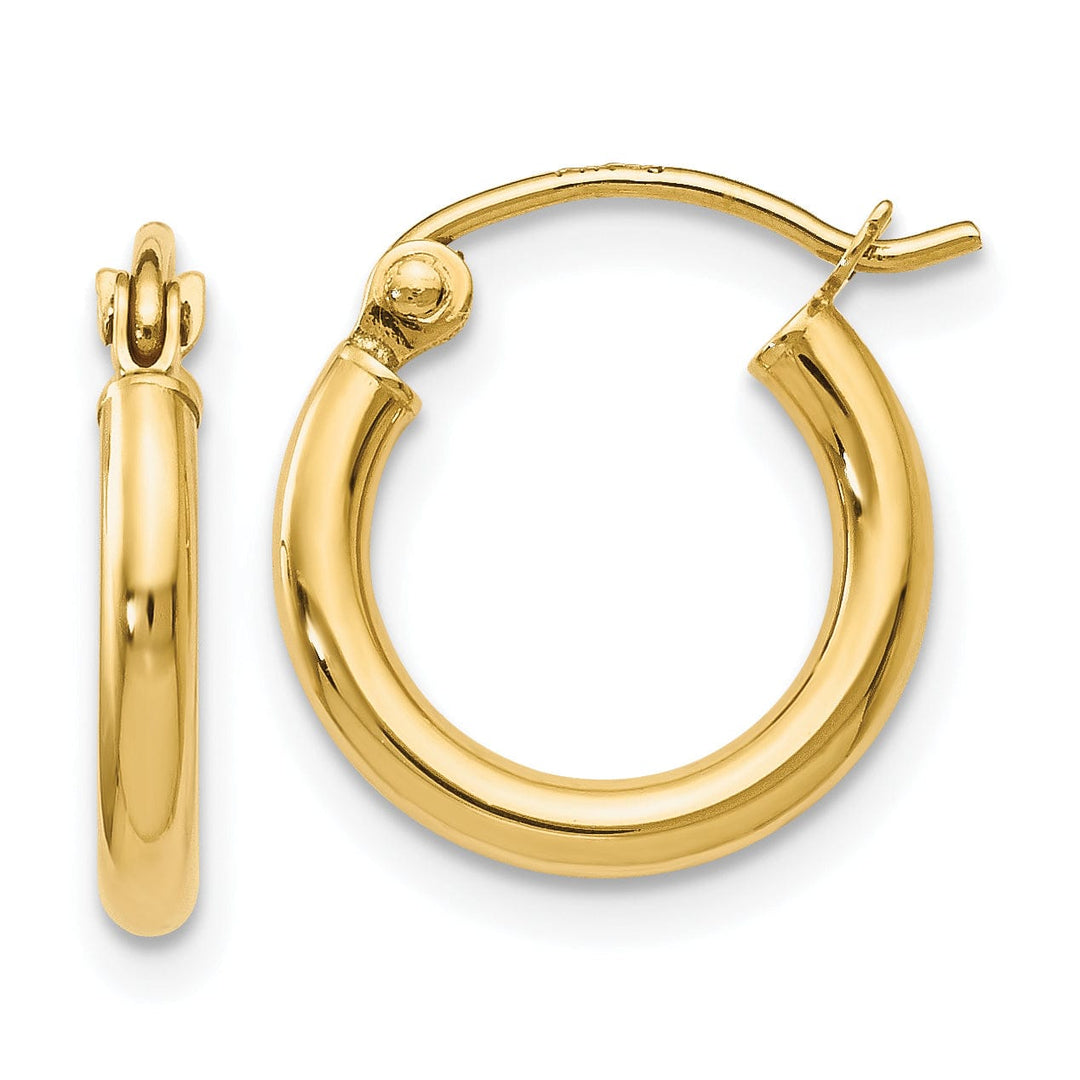 Lovely Rita's Earrings 14k Yellow Gold Hinged Hoop Earrings