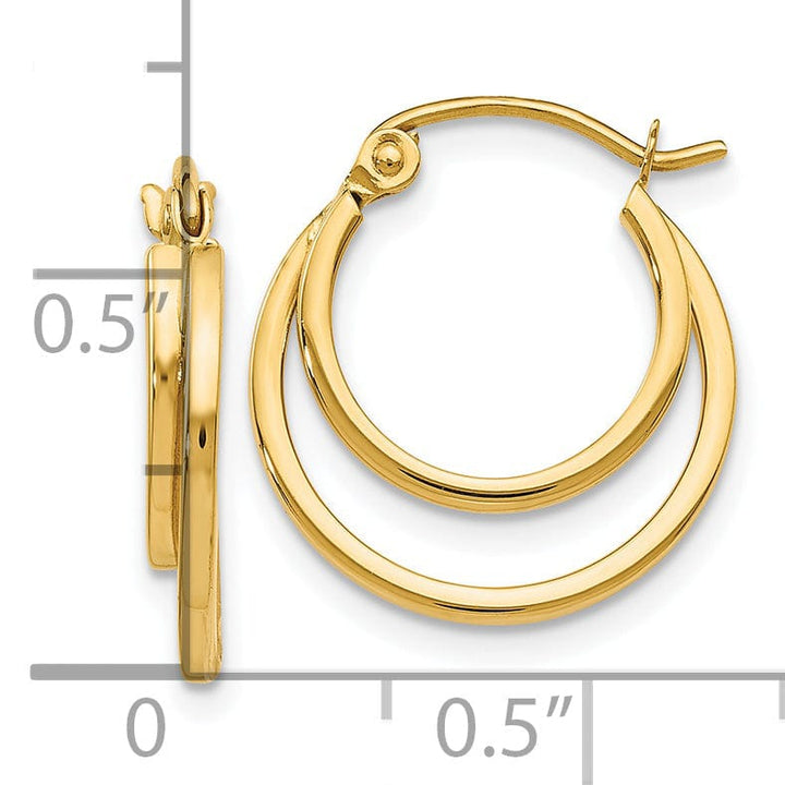 Lovely Rita's Earrings 14k Yellow Gold Hinged Hoop Earrings