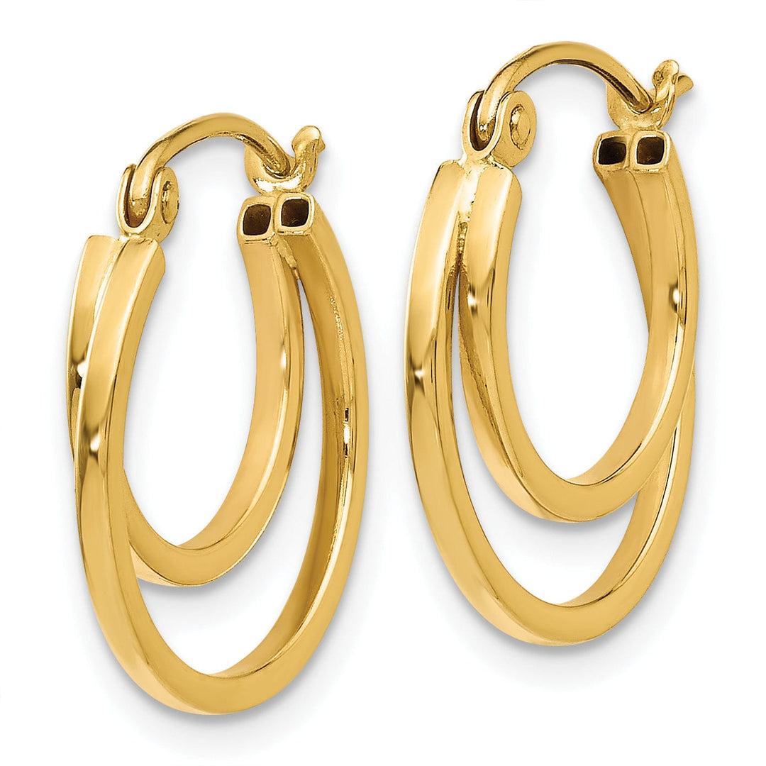 Lovely Rita's Earrings 14k Yellow Gold Hinged Hoop Earrings