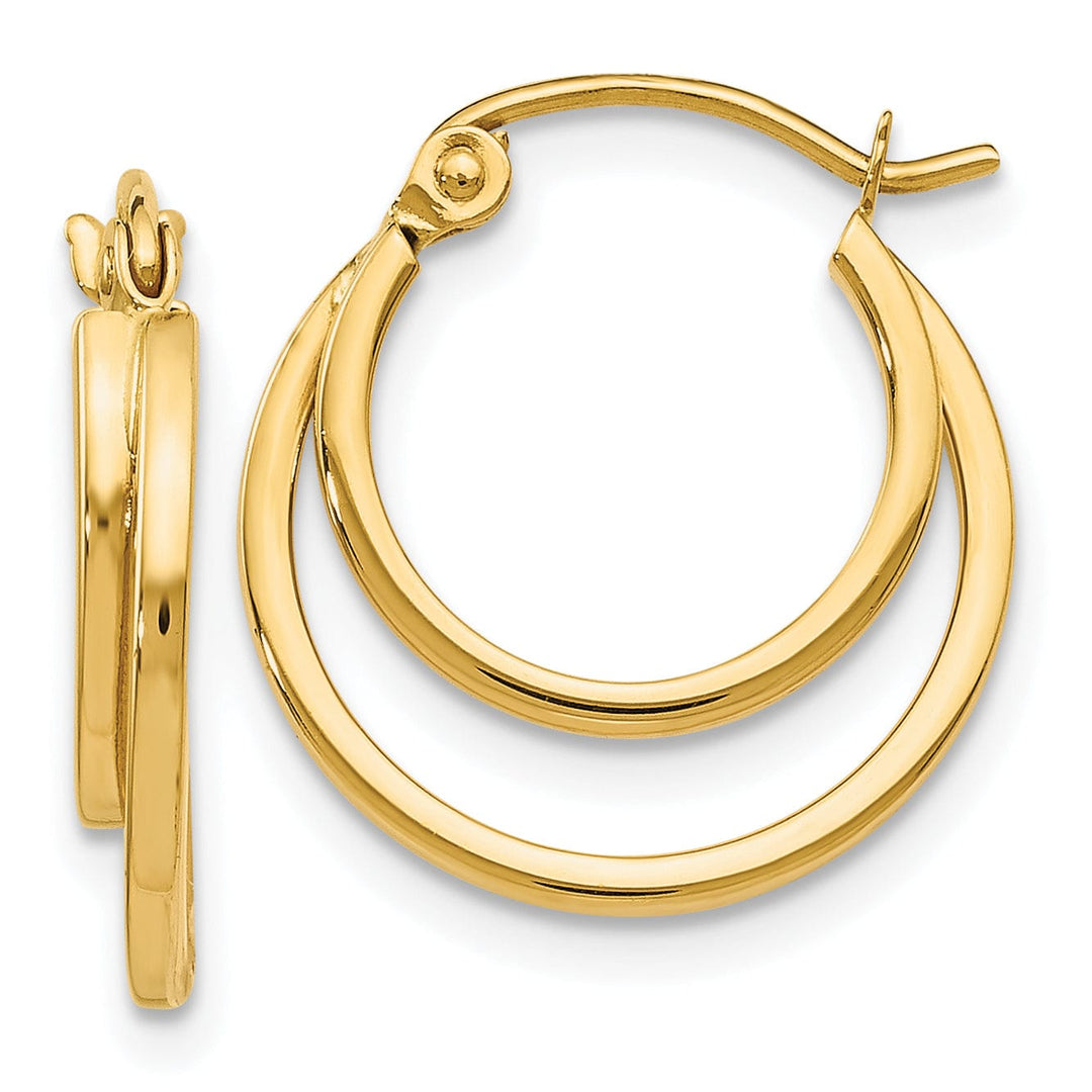 Lovely Rita's Earrings 14k Yellow Gold Hinged Hoop Earrings