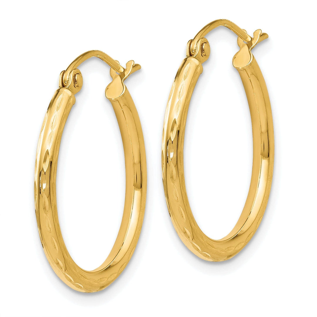 Lovely Rita's Earrings 14k Yellow Gold Hinged Hoop Earrings