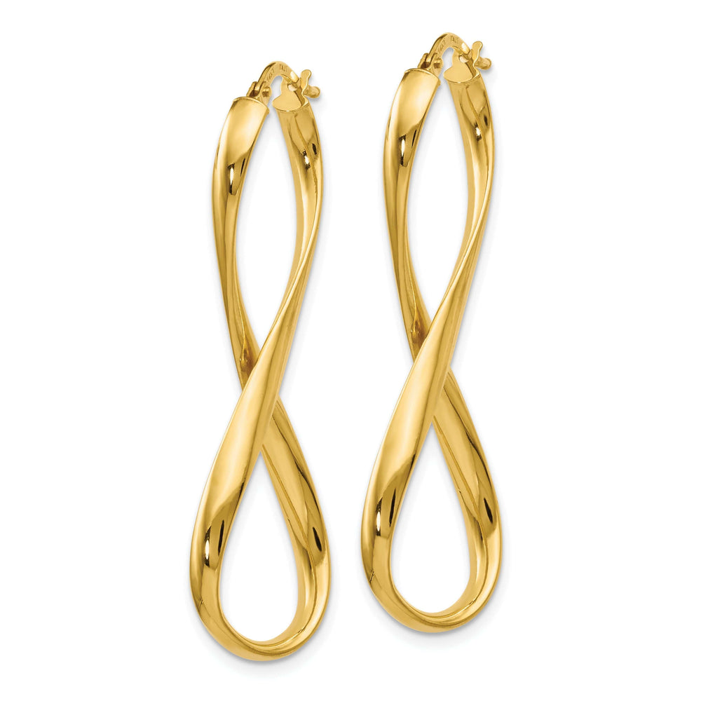 Lovely Rita's Earrings 14k Yellow Gold Infinity Hoop Earrings