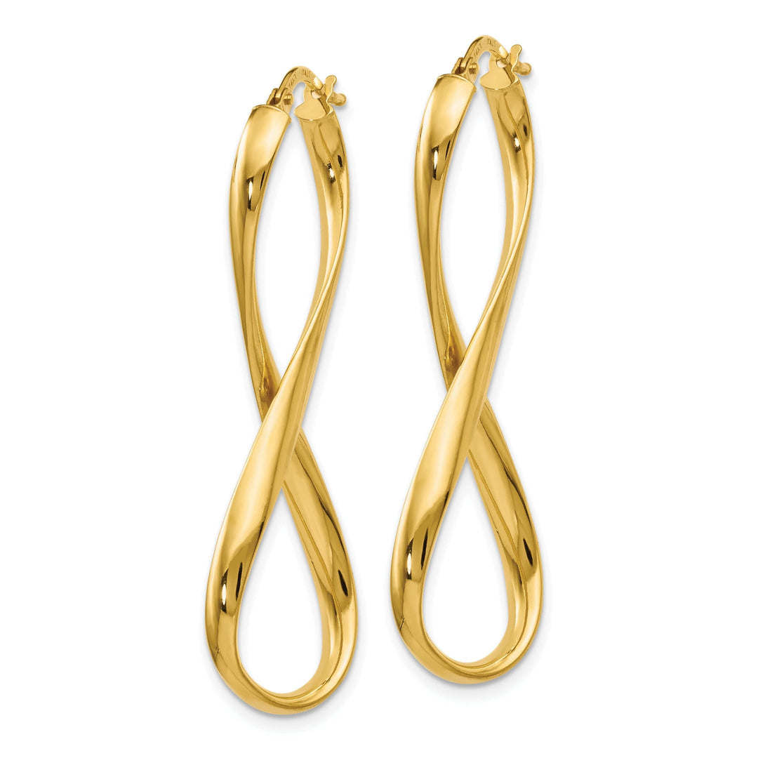 Lovely Rita's Earrings 14k Yellow Gold Infinity Hoop Earrings