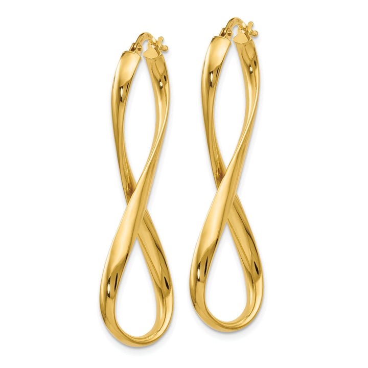 Lovely Rita's Earrings 14k Yellow Gold Infinity Hoop Earrings