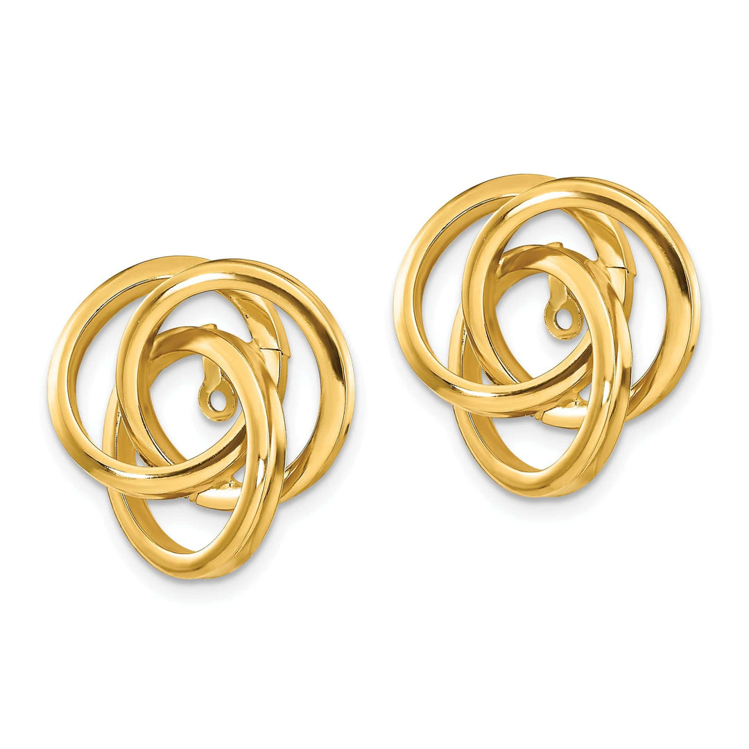Lovely Rita's Earrings 14k Yellow Gold Large Love Knot Earring Jackets
