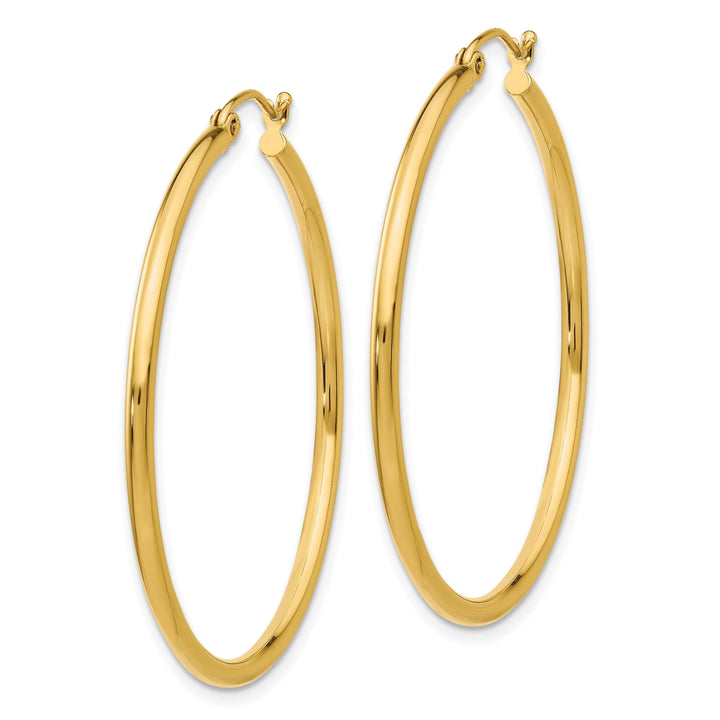 Lovely Rita's Earrings 14k Yellow Gold Lightweight Tube Hoop Earrings
