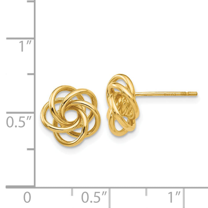 Lovely Rita's Earrings 14k Yellow Gold Love Knot Earrings