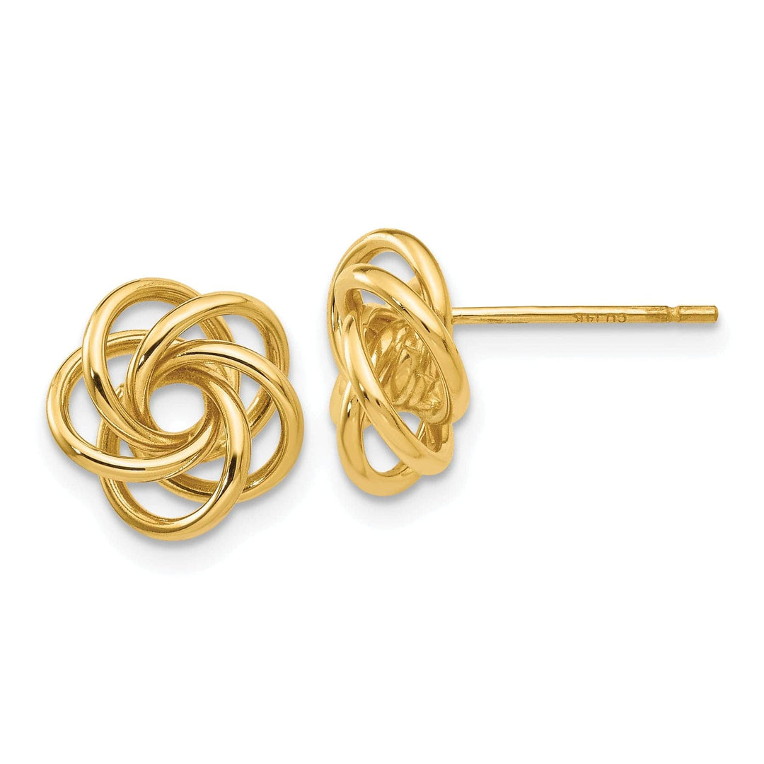 Lovely Rita's Earrings 14k Yellow Gold Love Knot Earrings