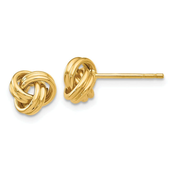 Lovely Rita's Earrings 14k Yellow Gold Love Knot Post Earrings