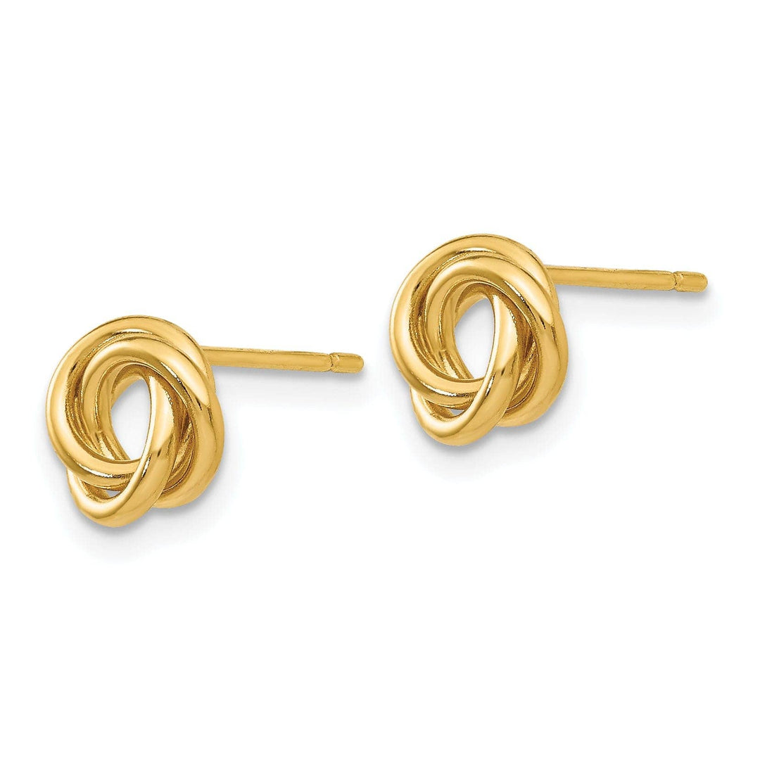 Lovely Rita's Earrings 14k Yellow Gold Love Knot Post Earrings